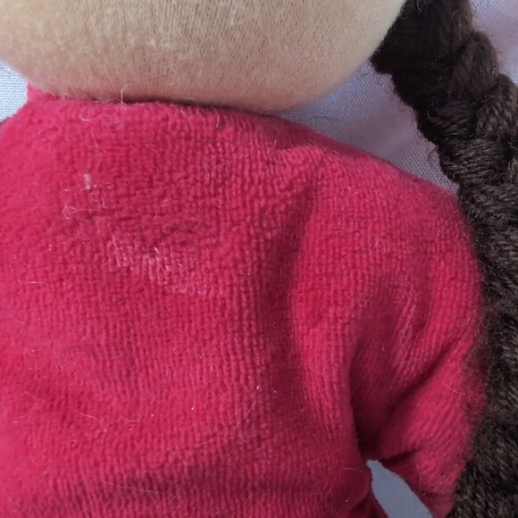 Kathe Kruse Vintage Plush Doll Red Brown Braids Wool Soft Body Hat Waldorf 13" - Picture 5 of 11